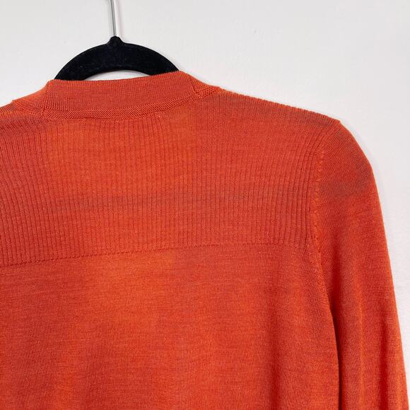 LOFT XSmall Orange Wool Blend Cardigan Sweater - Picture 5 of 8